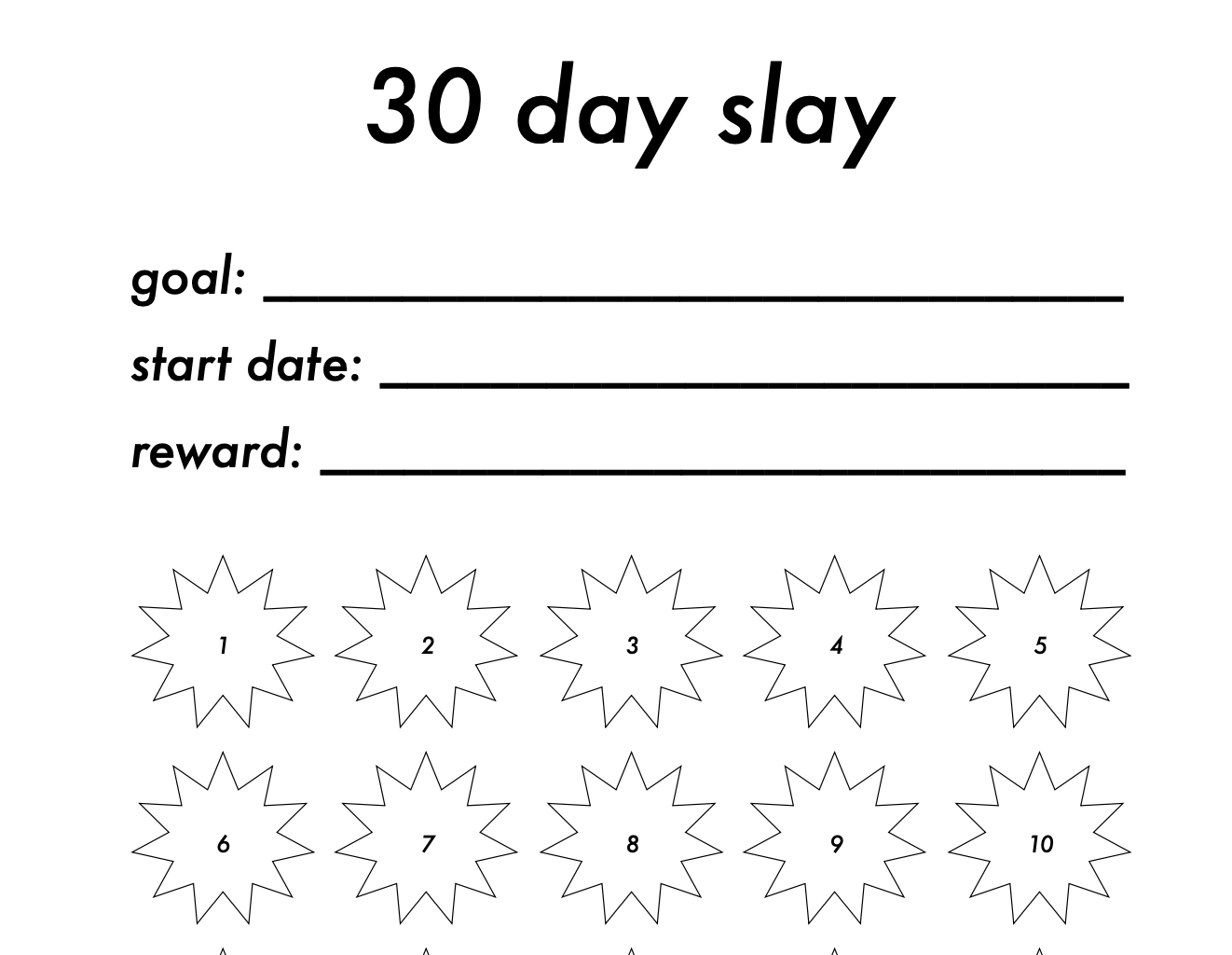 slay habit tracker downloadable bundle